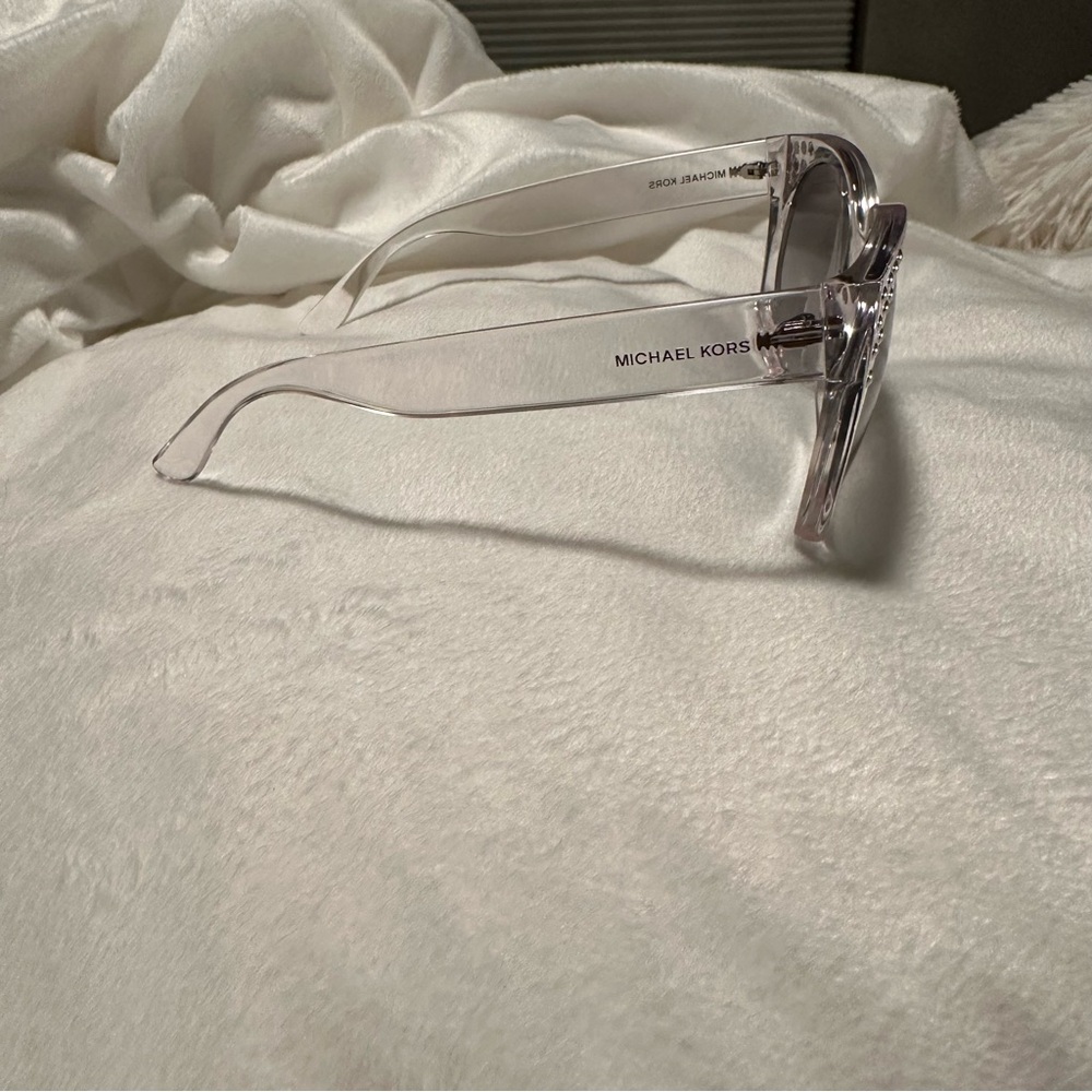Michael Kors Women's Sunglasses with Crystal Accents - Clear and Silver - Picture 7 of 11